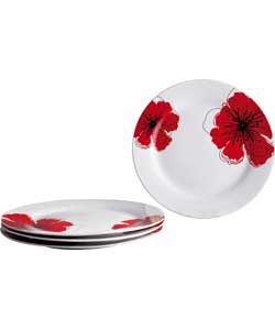Buy Living 4 Piece Porcelain Poppies Dinner Plates Set at Argos.co.uk 