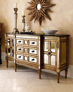 Gold Mirrored Console   The Horchow Collection