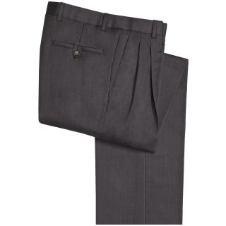 Riviera Victor Dress Pants   Wool, Pleated (For Men) in Dark Grey