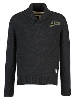 Buy G Star Raw Pippen Shawl Collar Jumper, Black online at JohnLewis 