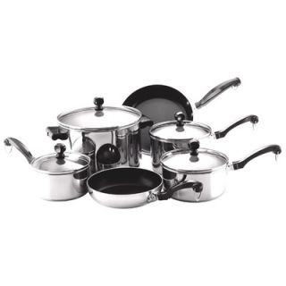 Farberware Classic Stainless Steel 10 Piece Cookware Set 