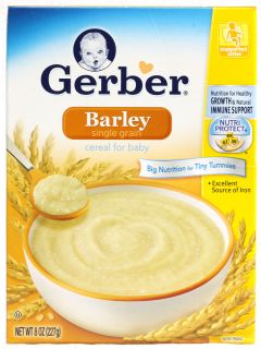 Gerber Cereal for Baby Single Grain Barley    8 oz   Vitacost 