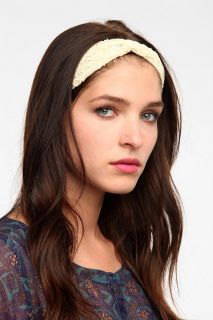 Twisted Lace Headwrap   Urban Outfitters