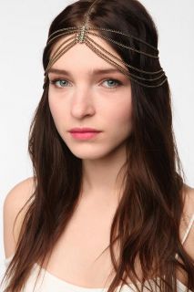 Multi Strand Goddess Chain Headwrap   Urban Outfitters
