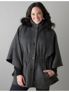 LANE BRYANT   Cinched cape with hood  