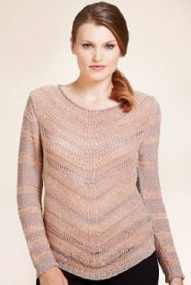 Per Una Chevron Striped Knitted Top with Mohair   Marks & Spencer 