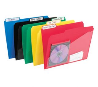 Pendaflex Hot Pocket File Folders, Assorted Colors, Letter, 1/3 Cut 
