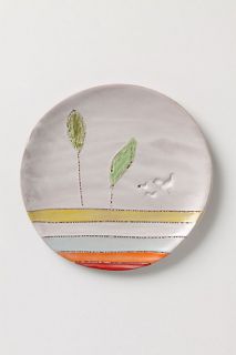 Artful Dinner Plate, Striated Earth   Anthropologie