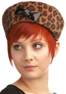 Lady of Song Hat   Tan, Brown, Animal Print, Bows, Casual, Luxe