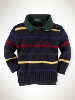 Striped Crewneck Sweater   Infant Boys Sweaters   RalphLauren