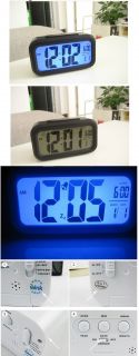 Digital Blue LED Väckarklocka Klocka Datum/Tid/Snooze Vit på Tradera 