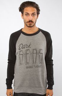 Dark Seas The Casket Crewneck Sweatshirt in Eco Grey Eco Black 
