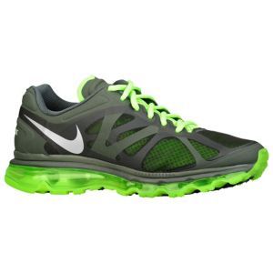 Nike Air Max + 2012   Mens   Running   Shoes   Sequoia/Electric Green 