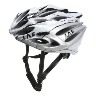 LAS Squalo Bike Helmet in White/Carbon/Silver