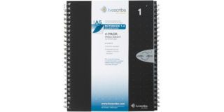 Livescribe Single Subject A5 Size Notebook, Numbers 1 4 (4 Pack 