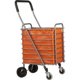 Folding Shopping Cart with Orange Cart Liner in Travel, Bags, Carts 