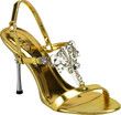 Gold Rhinestone Shoes      