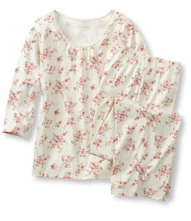 Womens Supima Cotton Pajamas, Floral Sleepwear   at L 