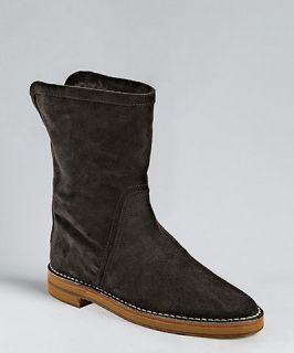 Jimmy Choo grey suede Quarley shearling lined boots