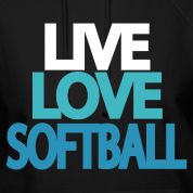 Live Love Softball Hooded Sweatshirt
