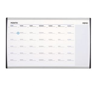 Quartet Arc Cubicle Magnetic Whiteboard Calendar, 30 x 18