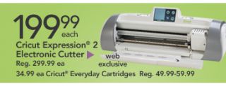 199.99 Cricut Exp 2 Reg. 299.99 and 39.99 Cricut Everyday 