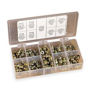 KINGFISHER Fitting Kit, Grease,50 Pc   5JJ04    Industrial 