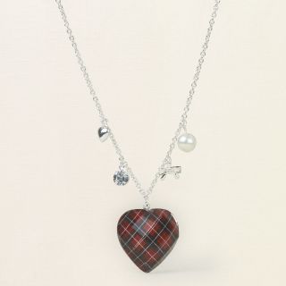 girl   accessories   plaid heart necklace  Childrens Clothing  Kids 