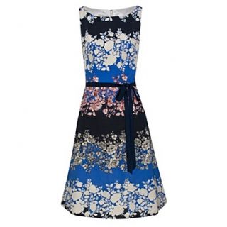 Blue Multi Floral Stripe Prom Dress   Dresses   Occasion & evening 