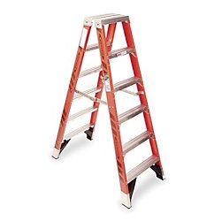 WERNER Ladder, Fg, Twin, 16 Ft   Stepladders   4XP54T7416    