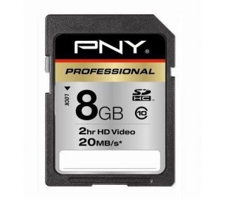 Buy PNY Professional Class 10 SDHC Memory Card   8GB  Free Delivery 