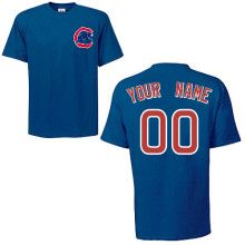 Chicago Cubs Authentic Font Personalized T shirt by Majestic Athletic 