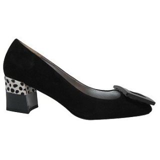 Womens J. Renee Moxy Black/White Suede Shoes 
