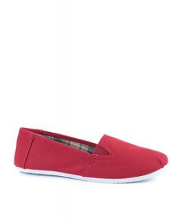 Deep Red (Red) Red Espadrille Plimsolls  238814062  New Look