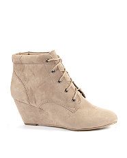 Light Brown (Brown) Light Brown Lace Up Ankle Boot Wedges  256877521 