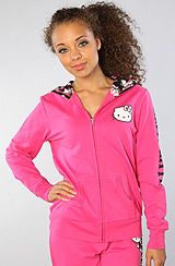Hello Kitty Intimates The Hello Kitty Hooded Zip Sweatshirt in Pink