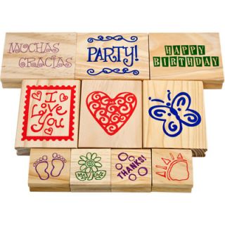 Trademark Games Wood Mounted Rubber Stamp Set   10 pc.  Meijer