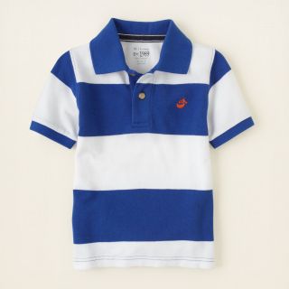 baby boy   short sleeve tops   striped polo  Childrens Clothing 