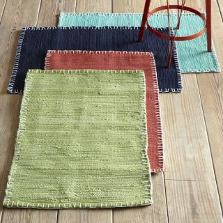 Recycled Rag Cotton Dhurrie   Bean Sprout  west elm