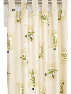 Olive Leaf Tab top Kitchen Curtains Littlewoods