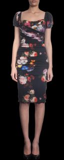 Dolce & Gabbana Flower Print Cap Sleeve Dress 