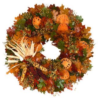 Autumn Harvest 22 Inch Dried Floral Wreath