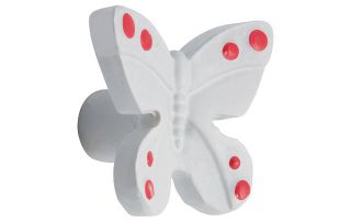 Butterfly Door Knob   White and Pink from Homebase.co.uk 