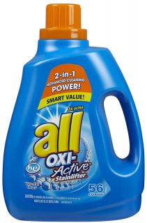 All Oxi Active HE Liquid Laundry Detergent, Waterfall   