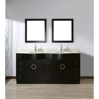 Studio Bathe Zoey 72 Double Sink Bathroom Vanity with Nougat Quartz 