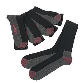 Dickies™ Cushion Crew Socks Black 7 11 Pack of 5 Pairs  Screwfix 