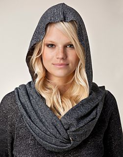 Beth hood scarf   Pieces   Mörk grå   Accessoarer övrigt 