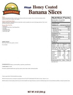 Augason Farms Honey Coated Banana Slices, 9 Oz. Can, 6 Pk (150530240 