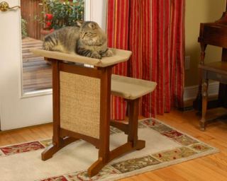 Mr. Herzhers Double Cat Perch with Scratching Pad (Click for Larger 