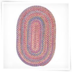 Colonial Mills Botanical Isle Chenille Braided Area Rug   Pink Punch